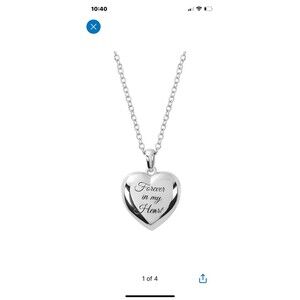 Heart necklace for women Silver Plated Locket 18” Chain